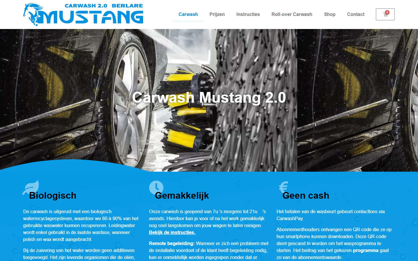 Desktopweergave Carwash Mustang