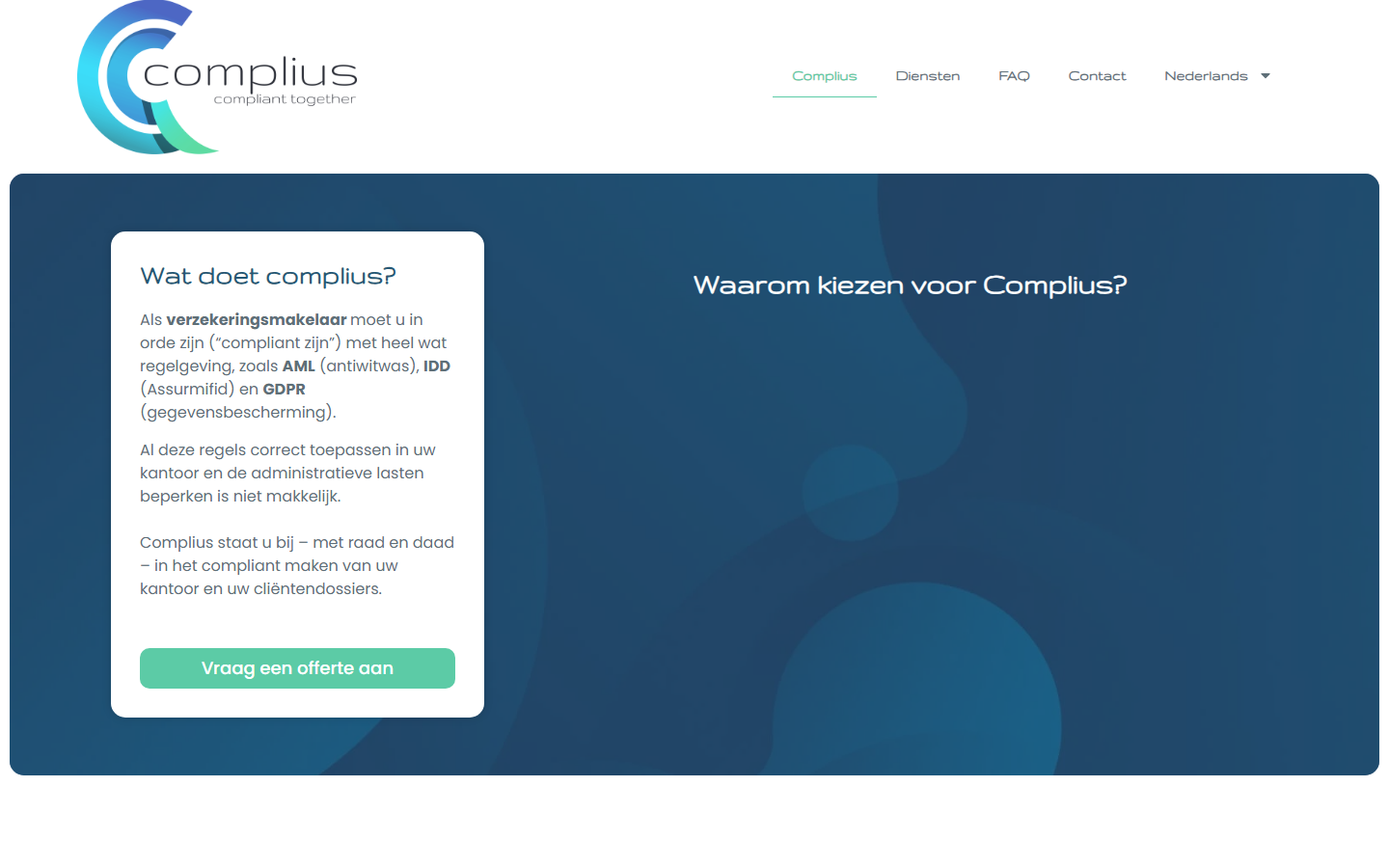 Desktopweergave CompliUs