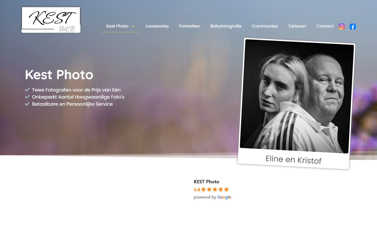 Website laten maken voor fotograaf Kest Photo — voorbeeldwebsite