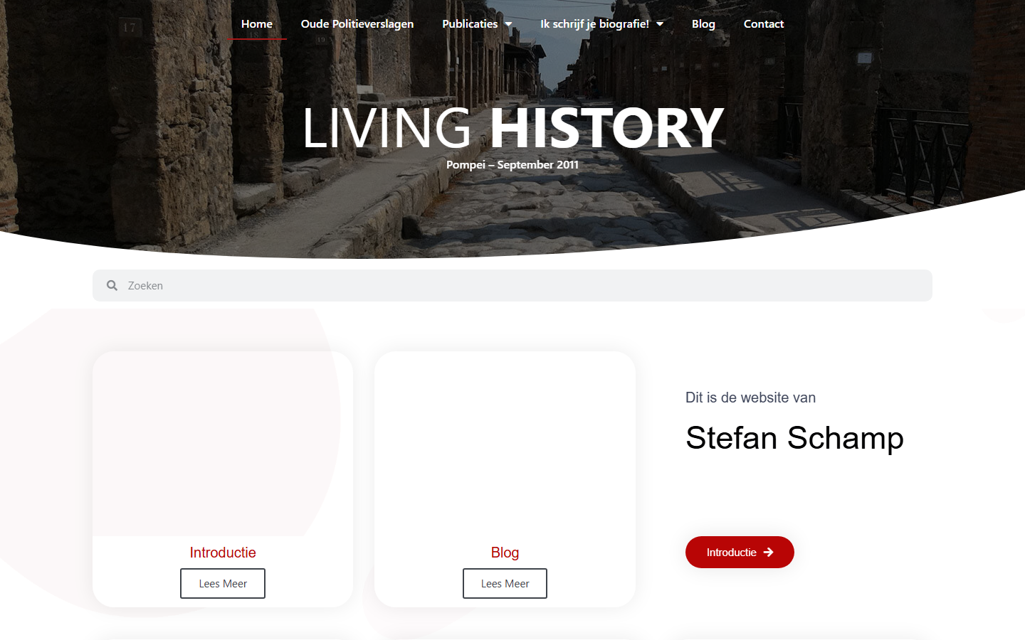 Desktopweergave Living History