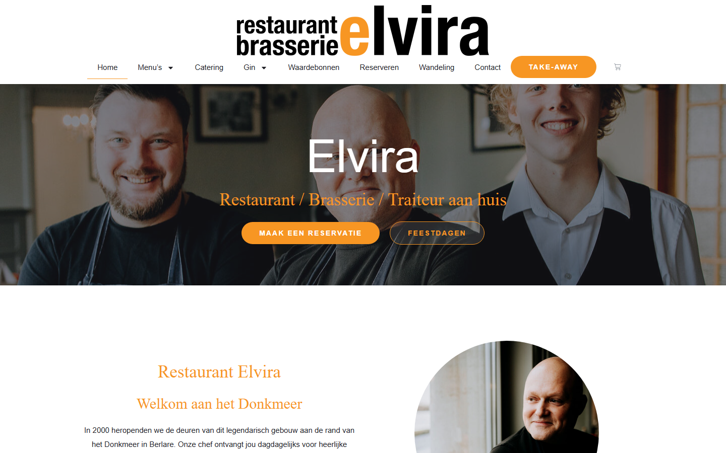 Desktopweergave Restaurant Elvira