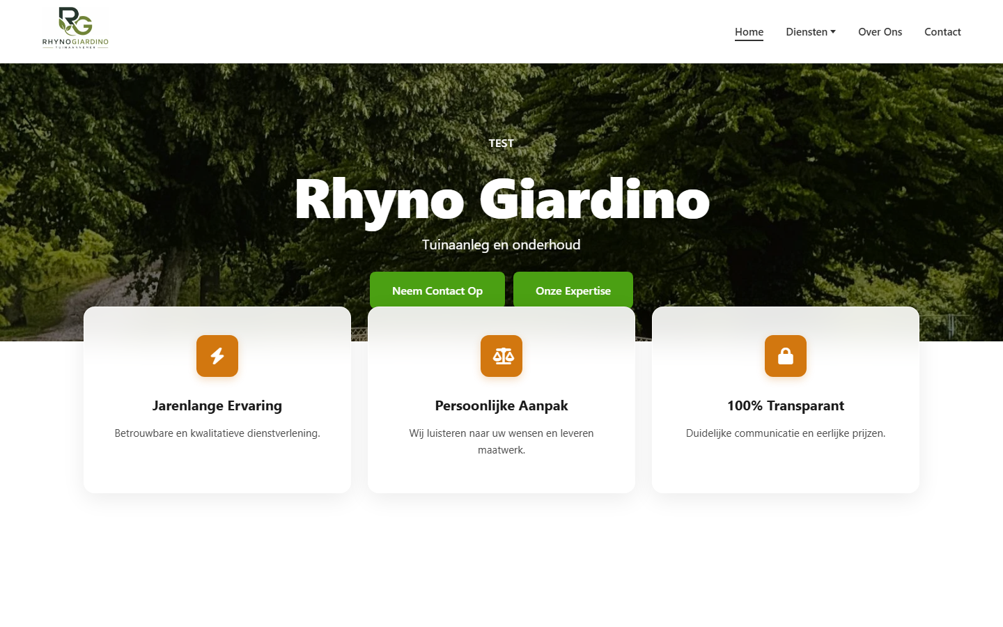 Desktopweergave Rhyno Giardino