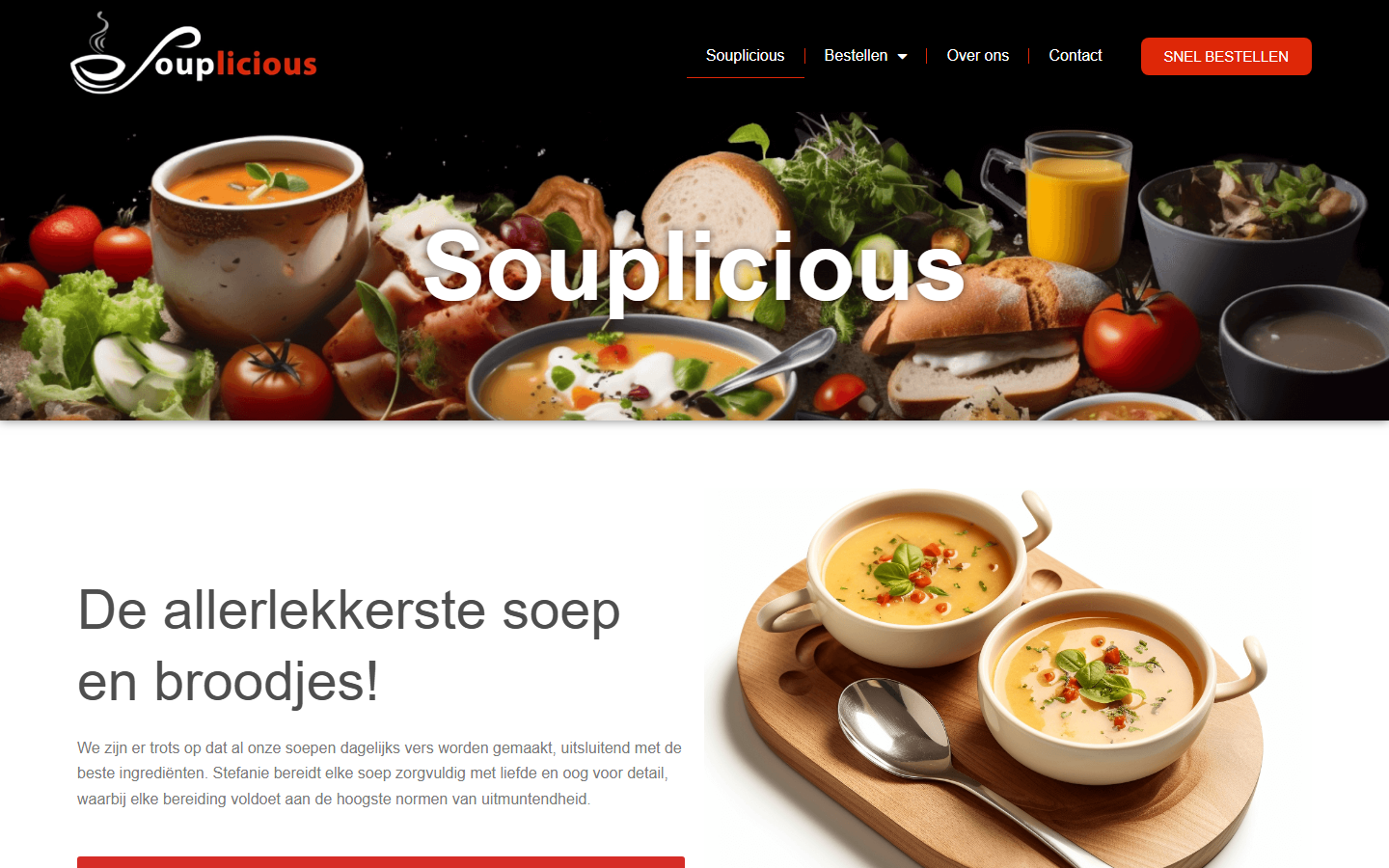 Desktopweergave Souplicious