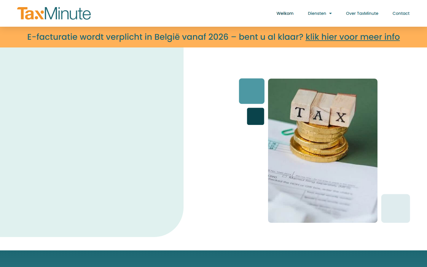 Tax Minute — voorbeeldwebsite