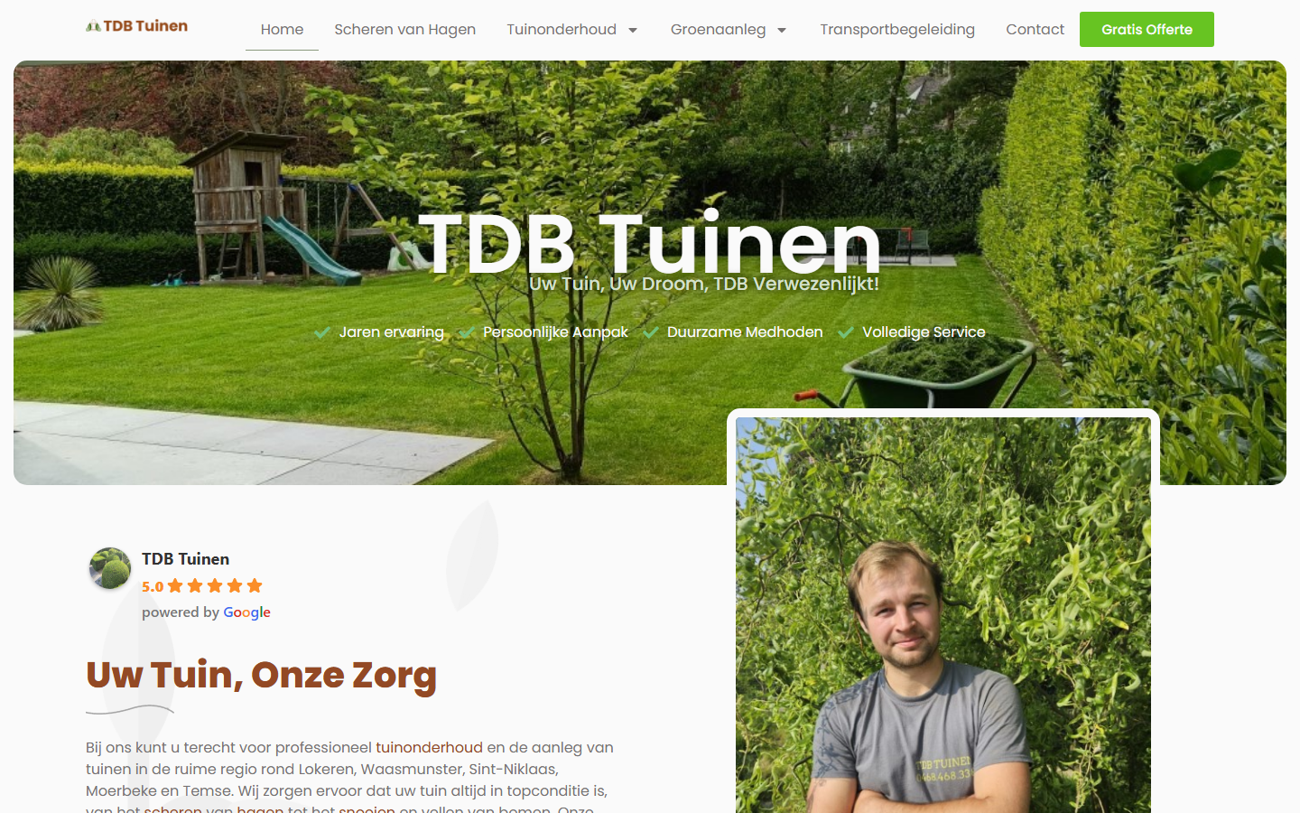 Desktopweergave TDB Tuinen